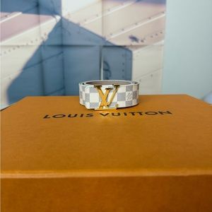 LOUIS VUITTON Mens belt, Damier Azur